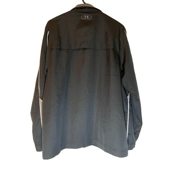 Under Armour Jacket L Black Gray Trim Windbreaker Full Zip Gorpcore Outdoor - Picture 6 of 6